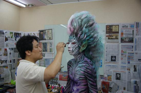 韓國教授人體彩繪特講現場